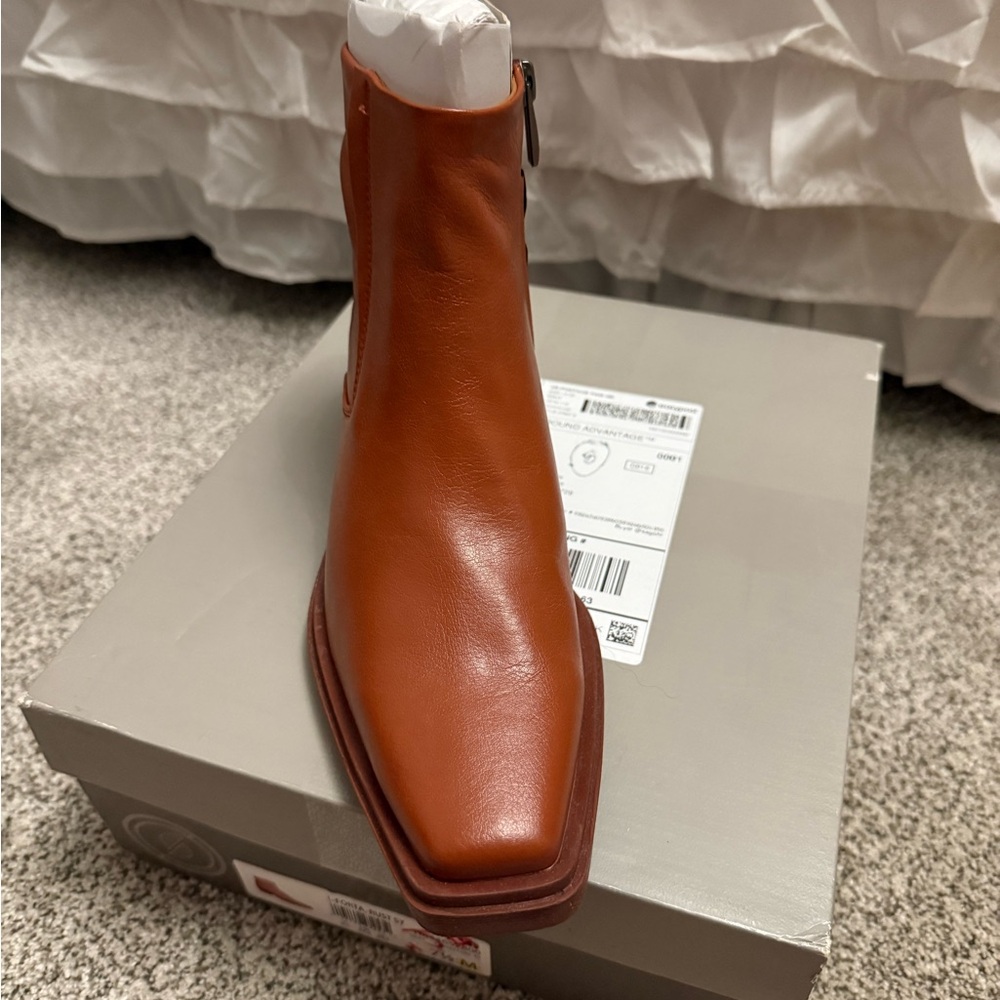 Franco Sarto Tan Ankle Boots